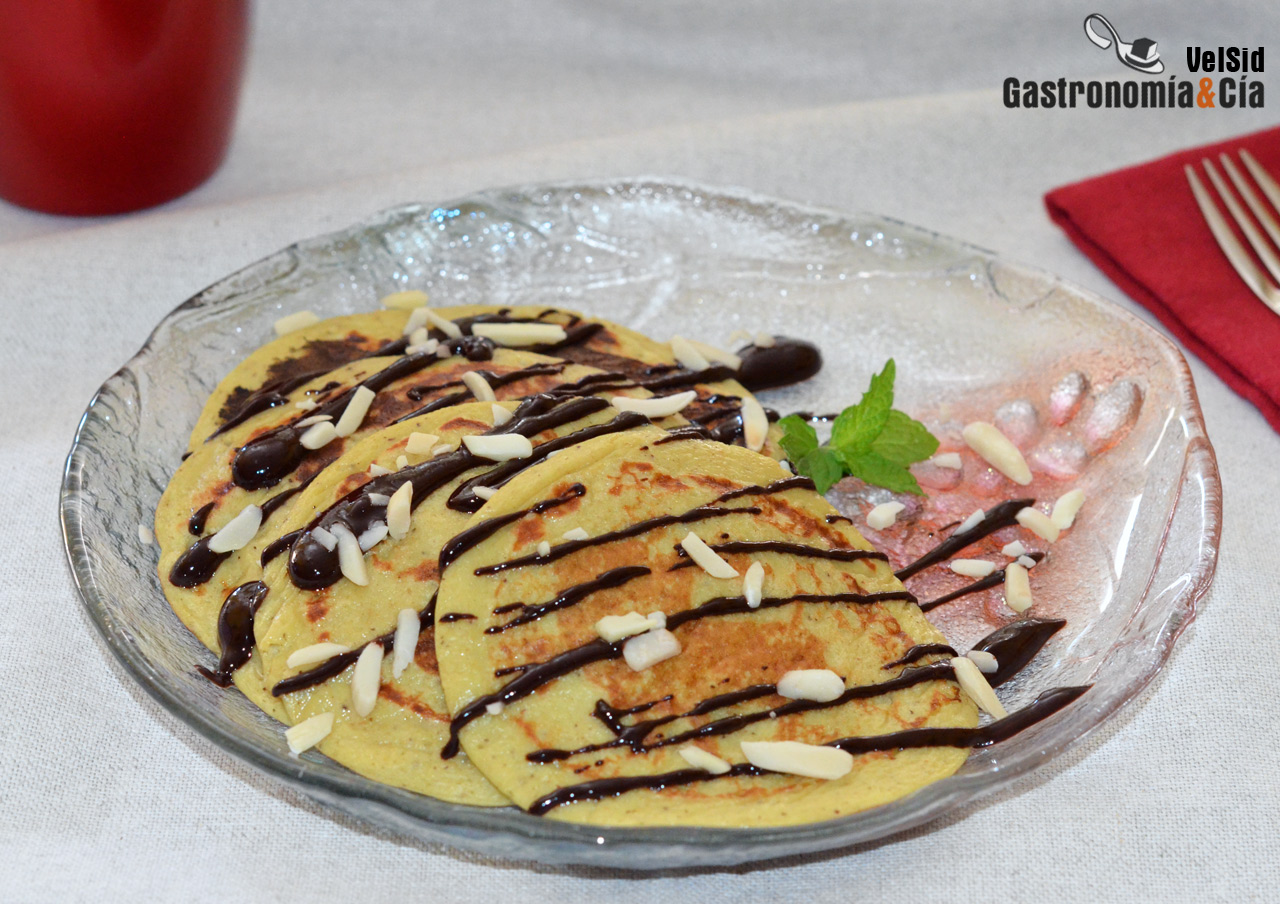 Tortitas de avena plátano y kiwi