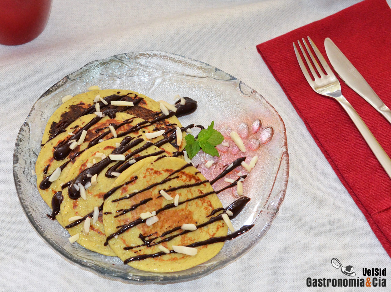 Tortitas de avena plátano y kiwi