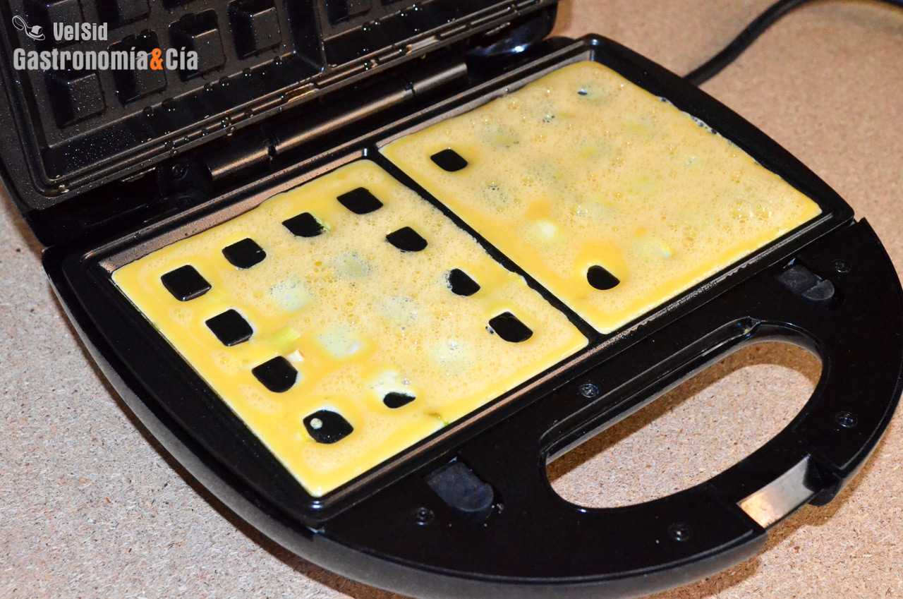 Hacer una tortilla en la gofrera