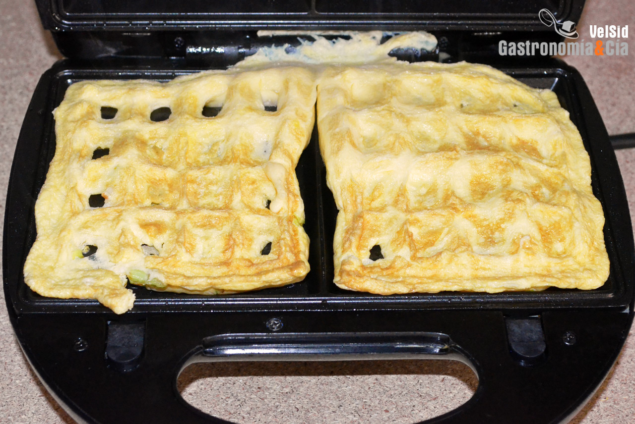 Hacer una tortilla en la gofrera