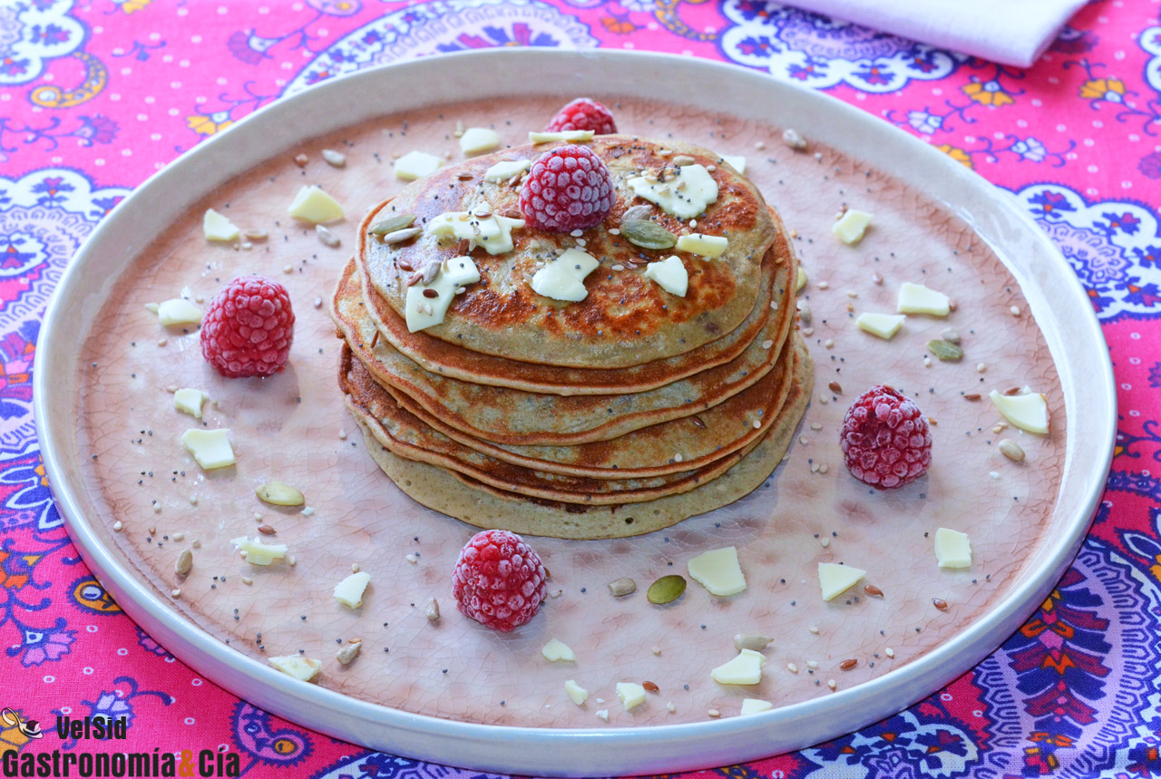 Tortitas de chocolate blanco y semillas