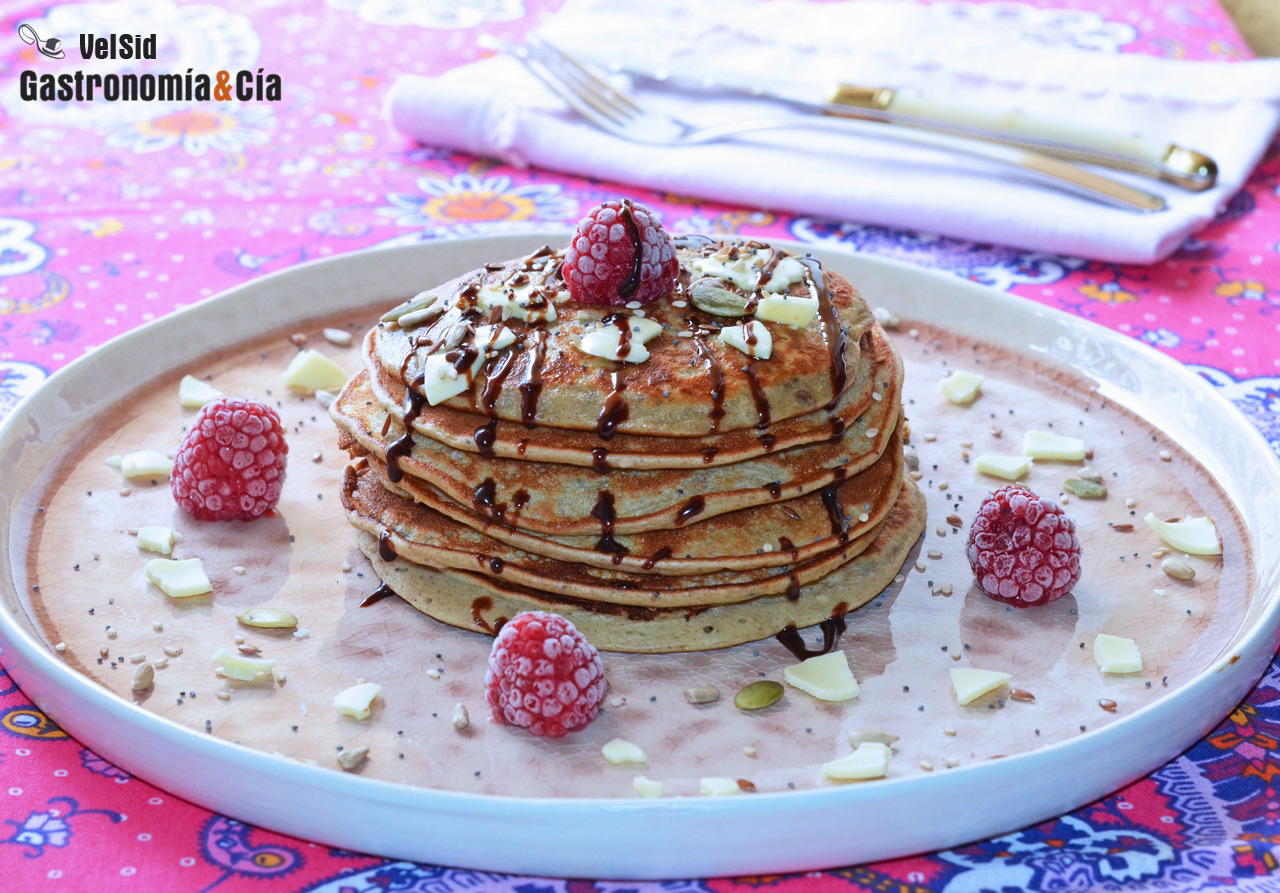Tortitas de chocolate blanco y semillas