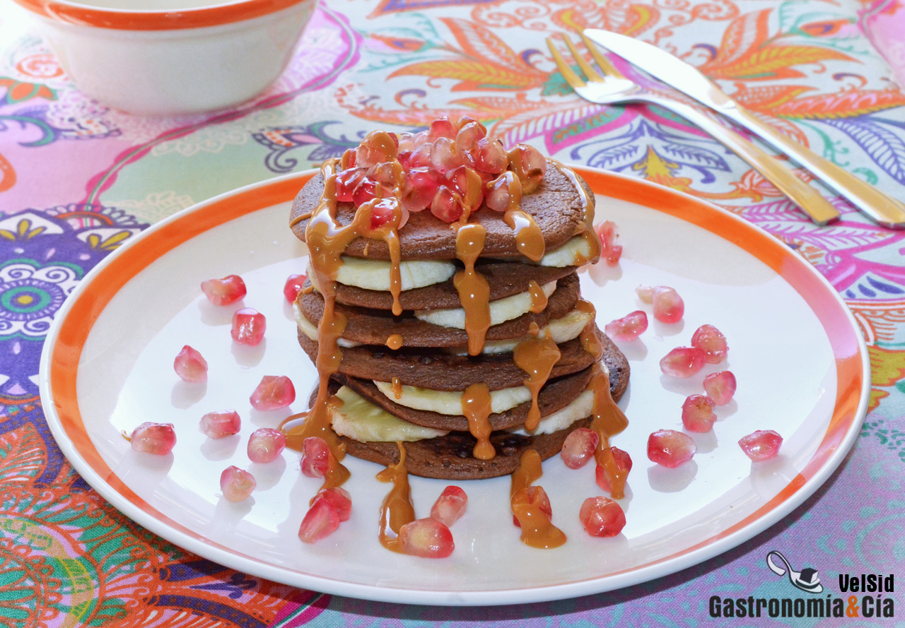 Tortitas de avena, plátano y algarroba