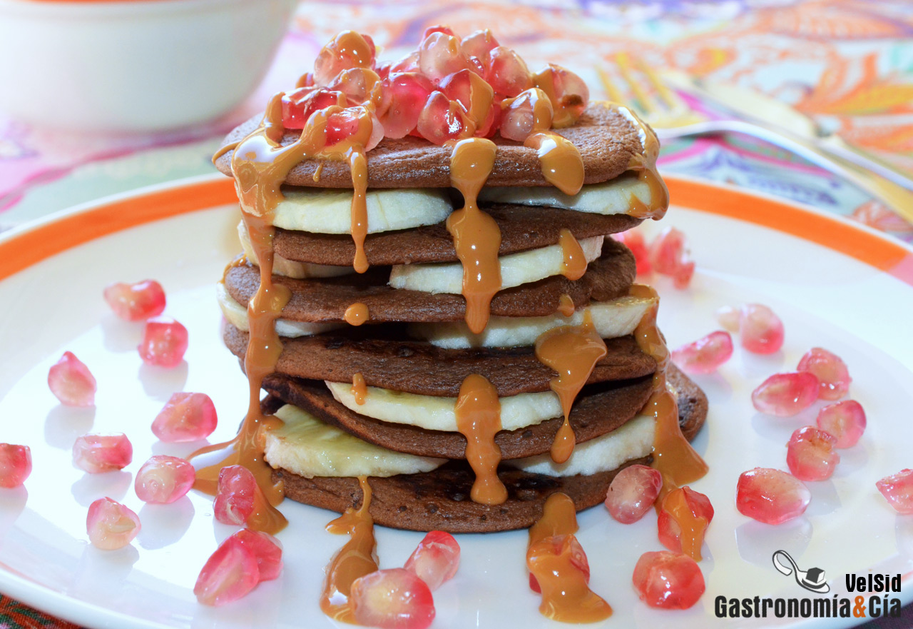 Tortitas de avena, plátano y algarroba