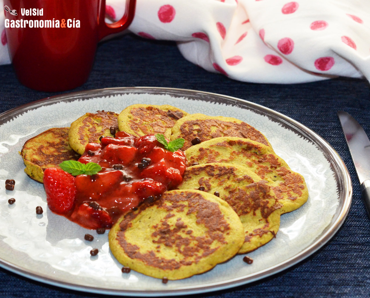 Tortitas de plátano y pistachos