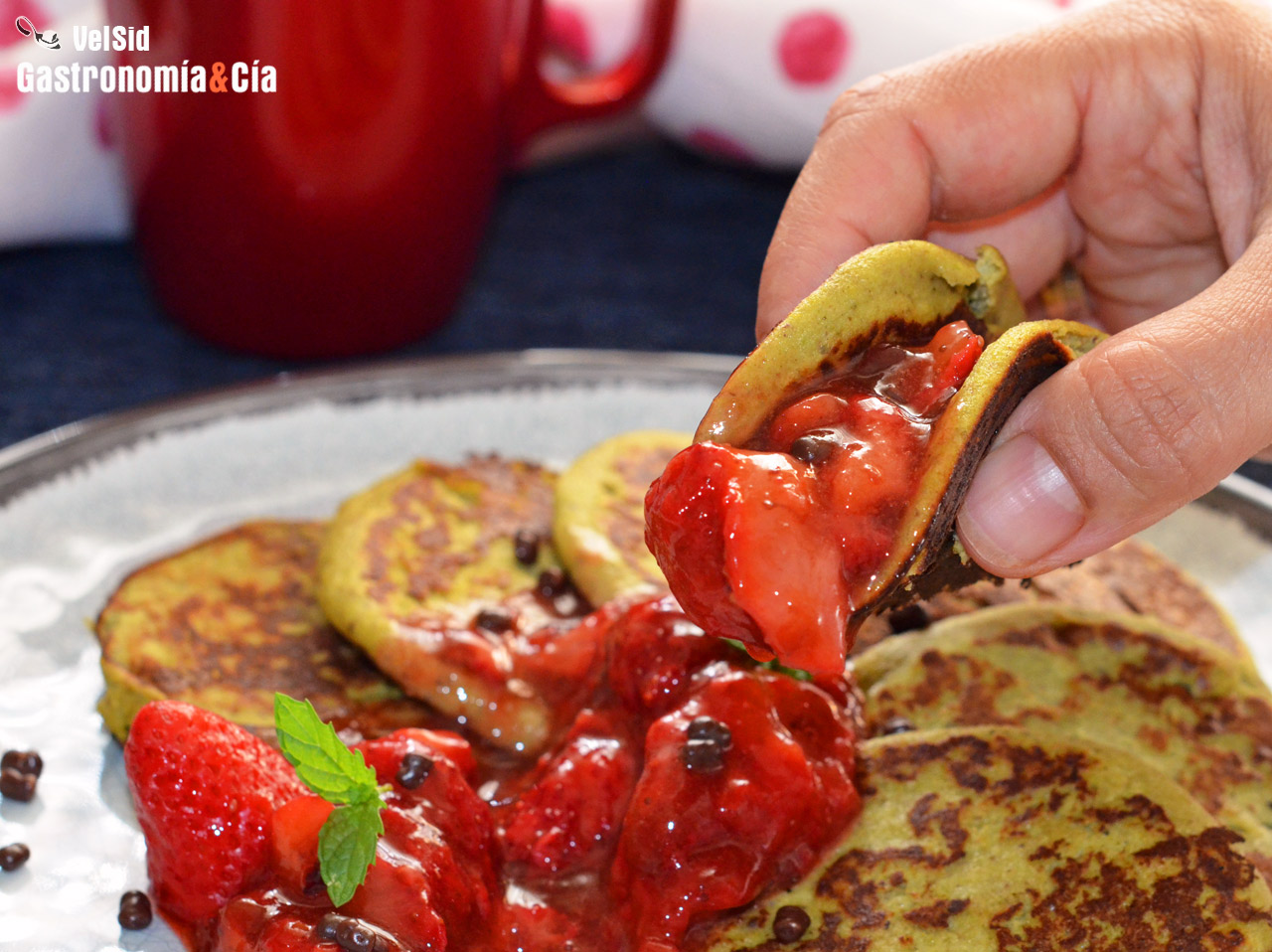 Tortitas de plátano y pistachos