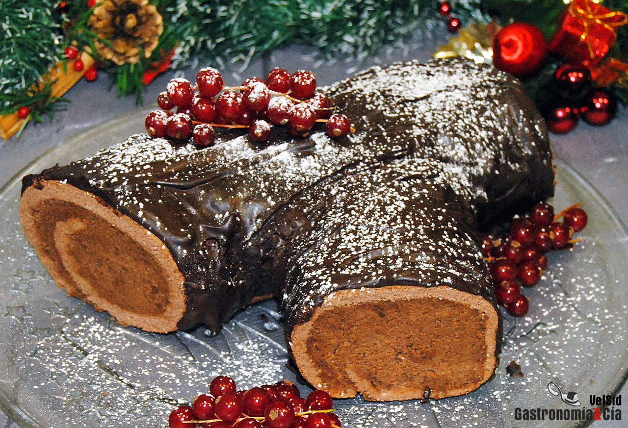 Tronco de Navidad de chocolate
