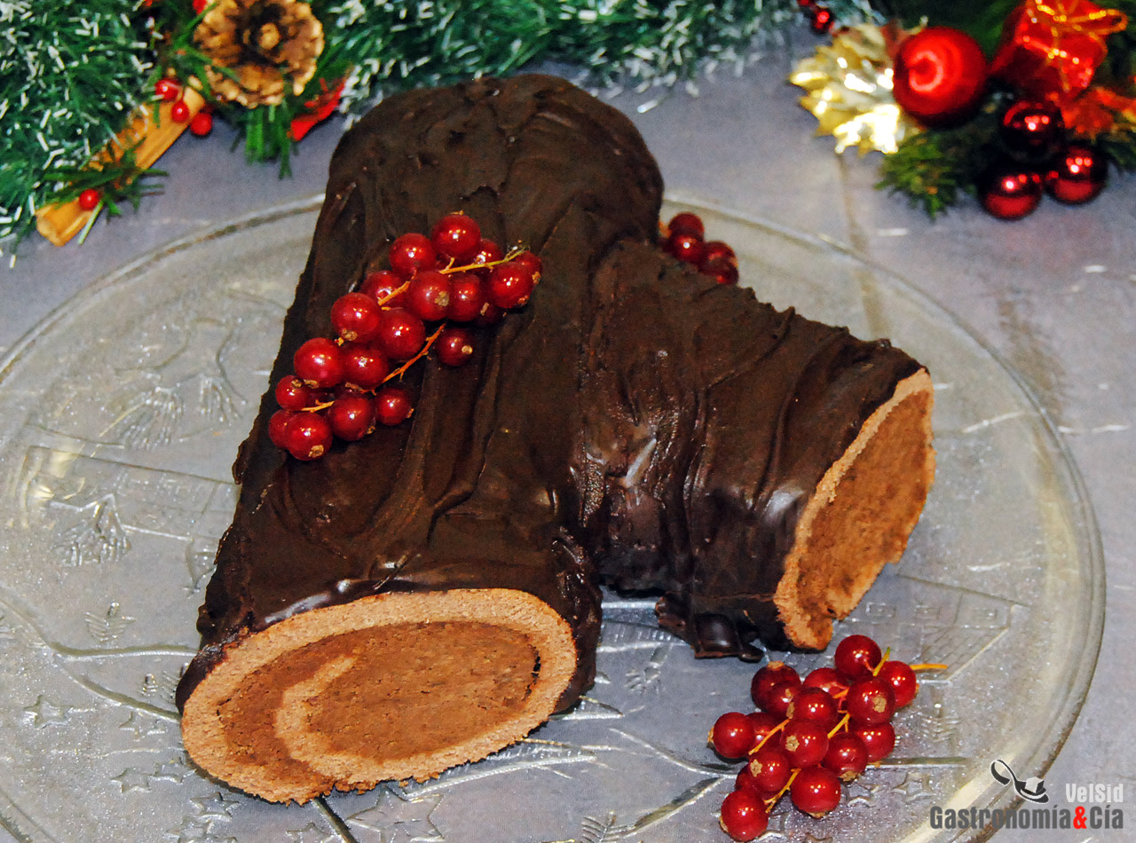 Tronco de Navidad de chocolate