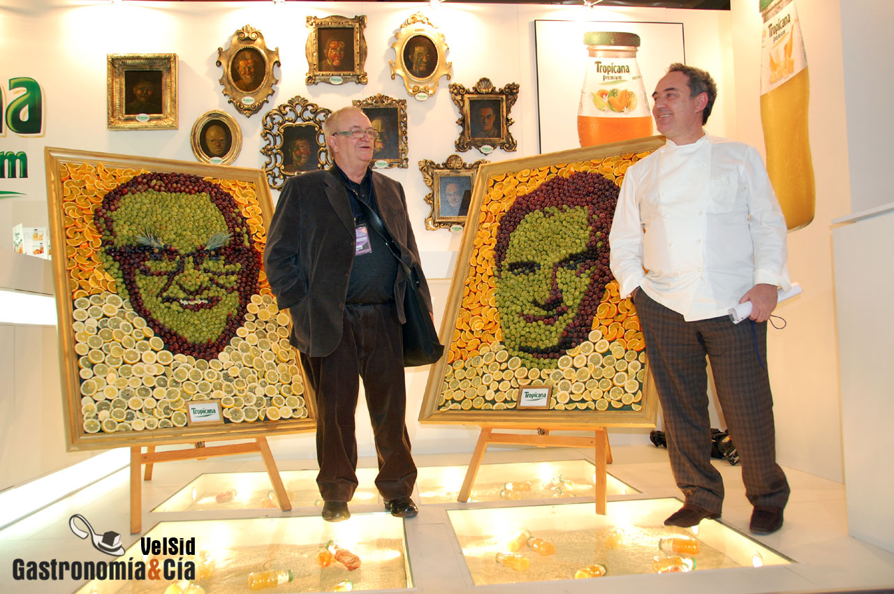 Chefs inmortalizados con frutas