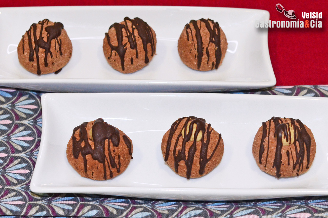 Trufas de chocolate y avellanas