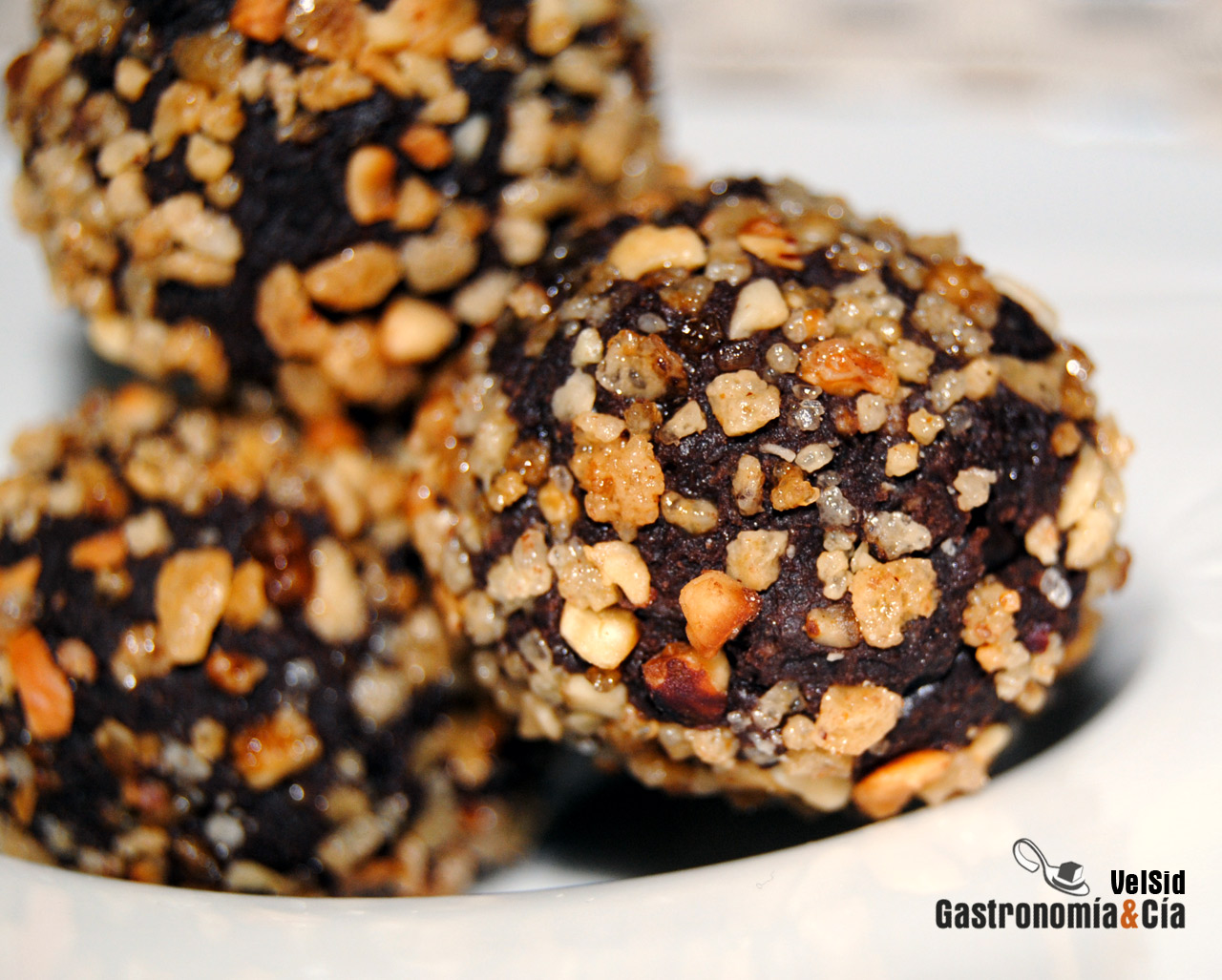 Trufas de chocolate y coco