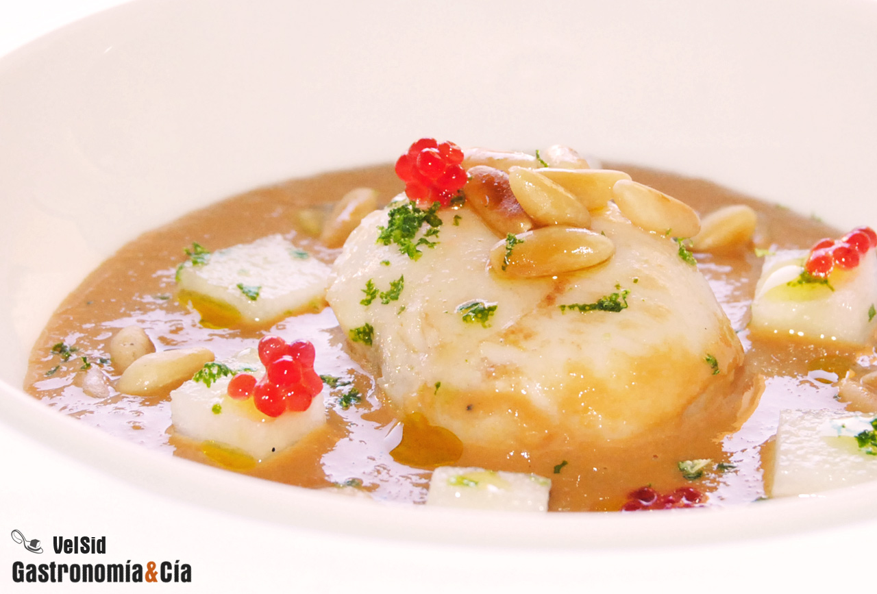 Vieiras con jengibre, melón y lima