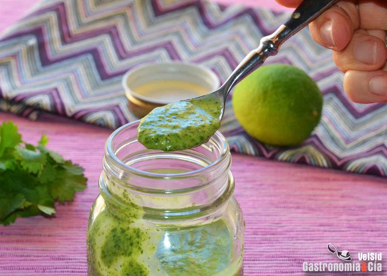 Vinagreta de cilantro y lima