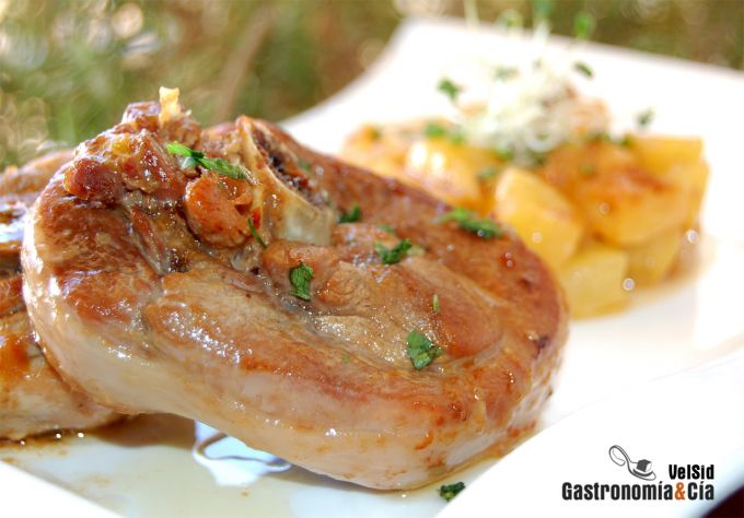 Ossobuco con piña y jengibre