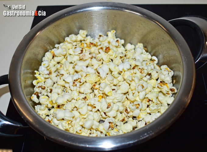 Palomitas de maíz dulces con especias