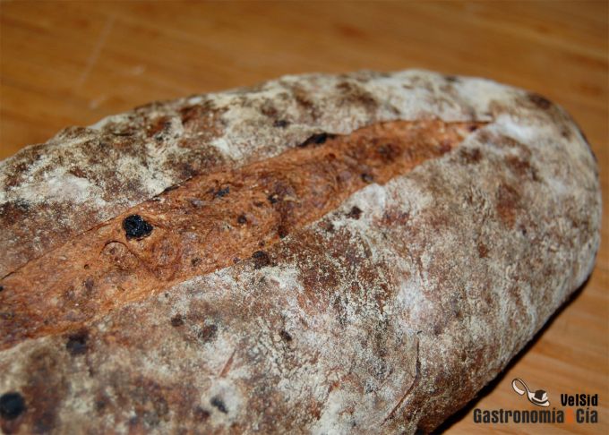 Pan de centeno con pasas, orejones y alcaravea