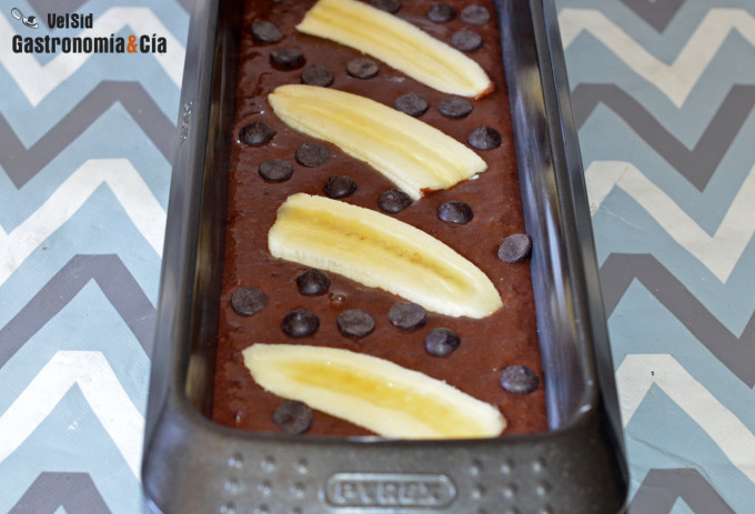 Pan de plátano con chocolate