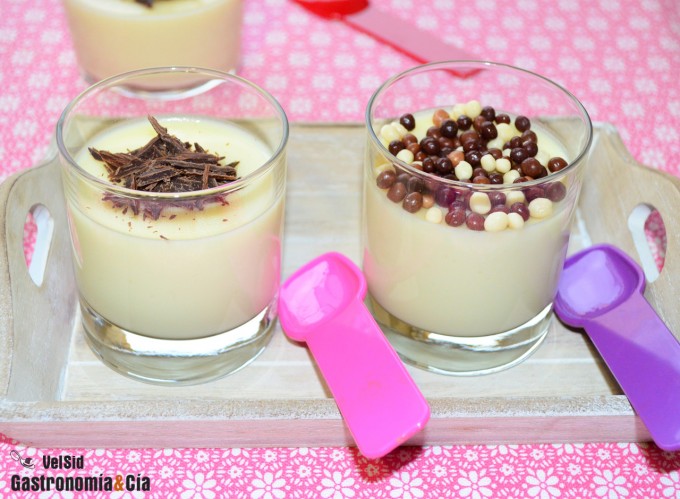 Panacota de chocolate blanco