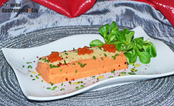 Panna Cotta de pimientos asados con crujiente de queso