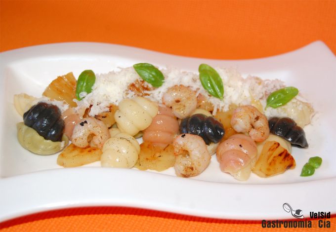 Pasta con vainilla y parmesano