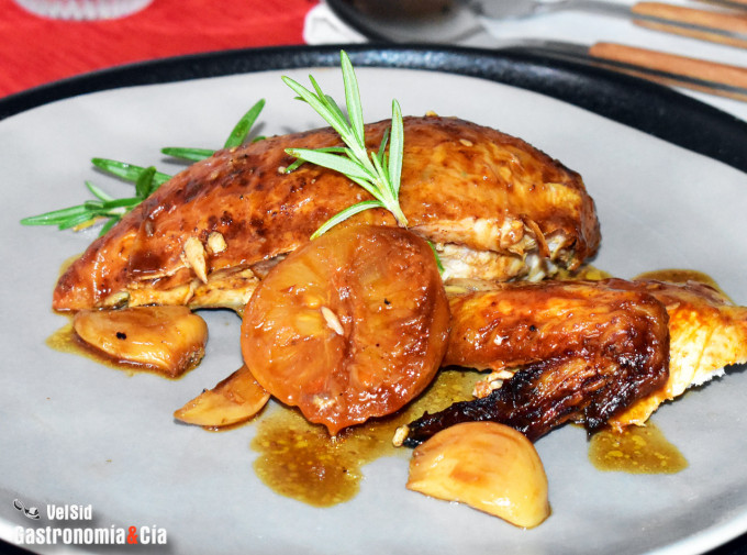 Picantón asado con gochu jang y limón