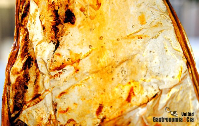 Piel de pimiento asado crujiente