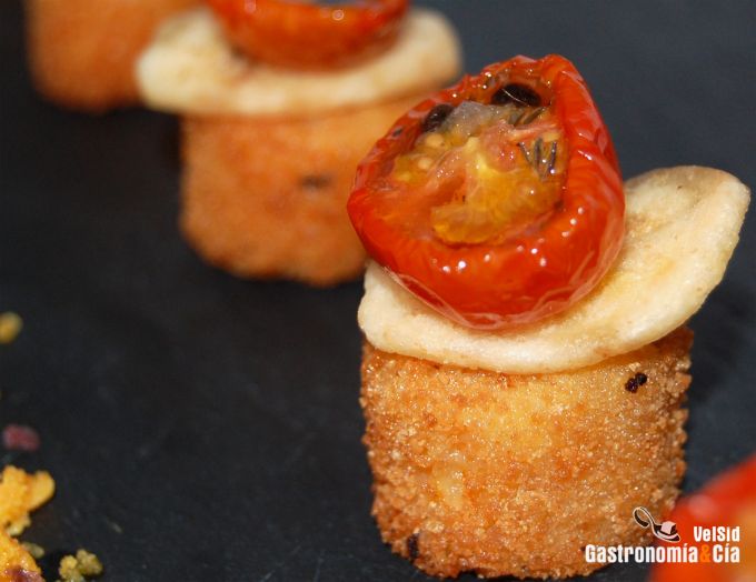 Pincho de arroz a la cubana