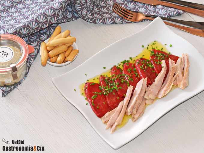 Pimientos del piquillo confitados con ventresca