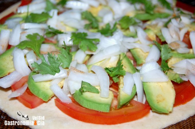 Pizza de aguacate