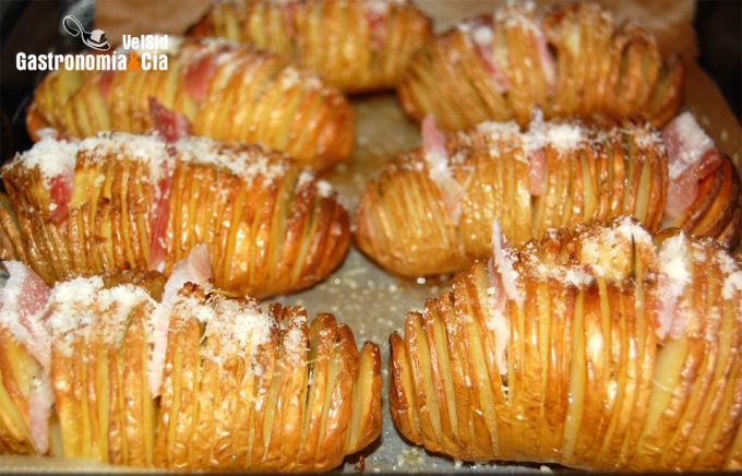 Pluma ibérica con higos y patatas Hasselback