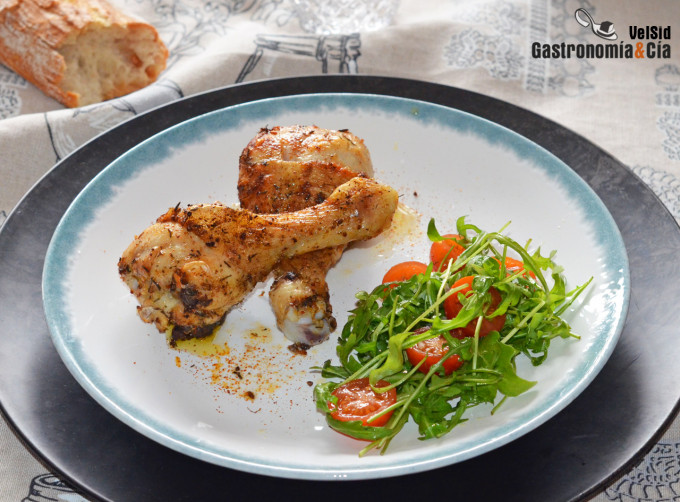 Muslos de pollo especiado con comino y pimentón