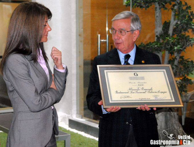 Entrega del Prix du Sommelier a Manuela Romeralo