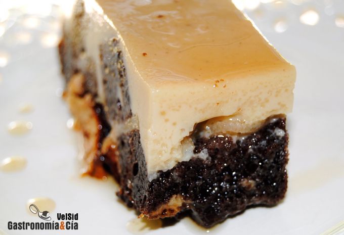 Pudin de chocolate y manzana