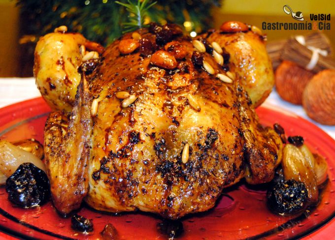 Pularda rellena al horno