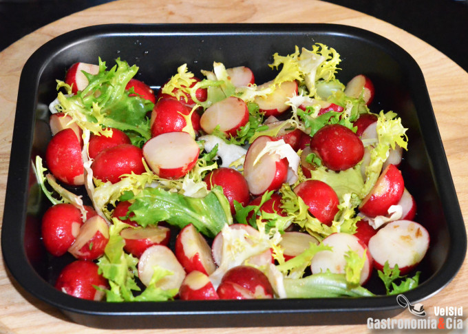 Rabanitos asados en airfryer