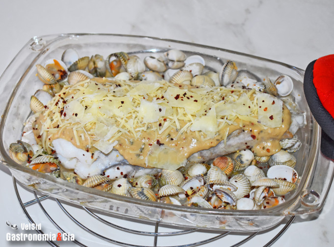 Receta de Rape con salsa Thermidor