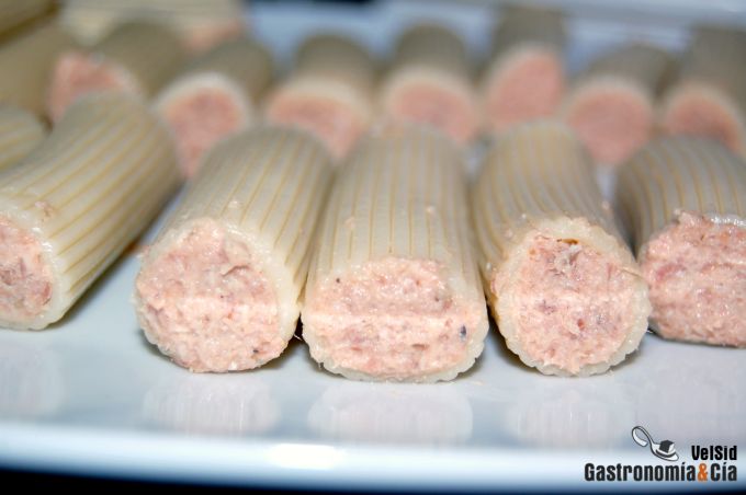 Rigatoni con bechamel de roquefort