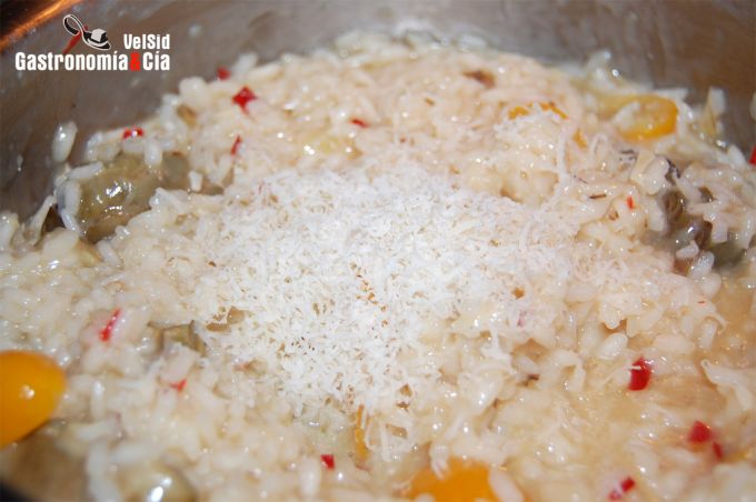 Receta de Risotto de alcachofas y kumquats
