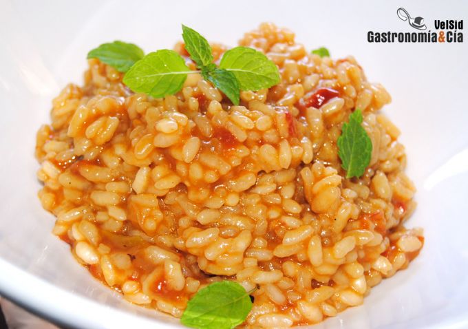 Risotto de cordero, tamarindo y hierbabuena fresca