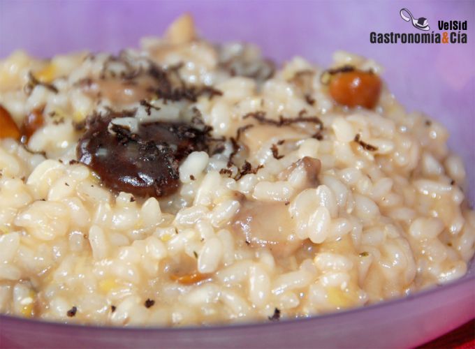 Risotto trufado con setas