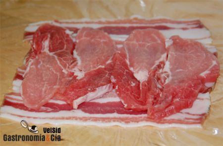 Rollito de lomo y pera