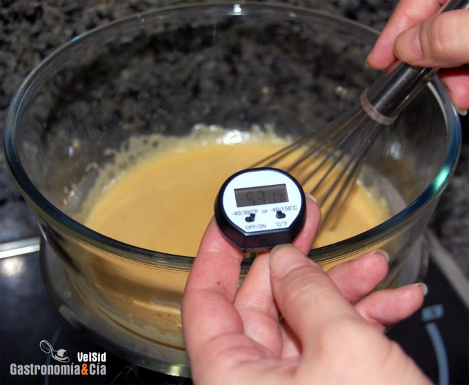 Sabayón de chocolate