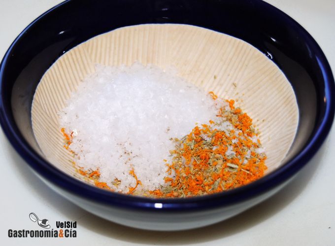 Sal de romero, mostaza y naranja