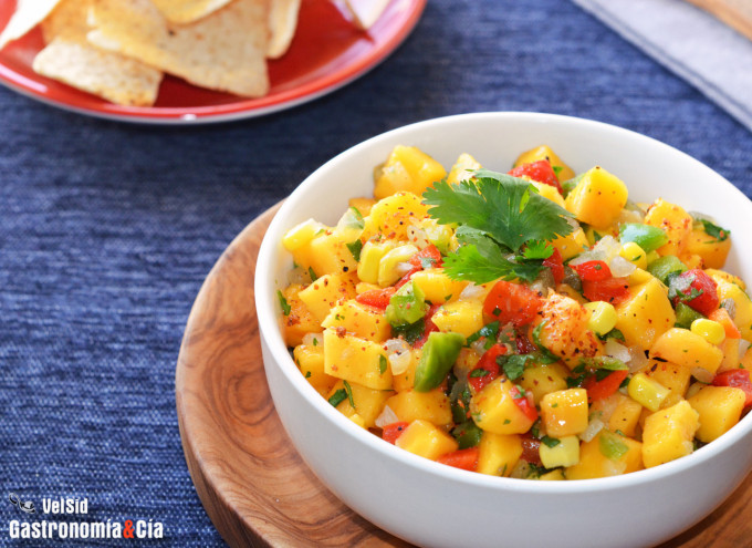 Salsa de papaya, cilantro y lima