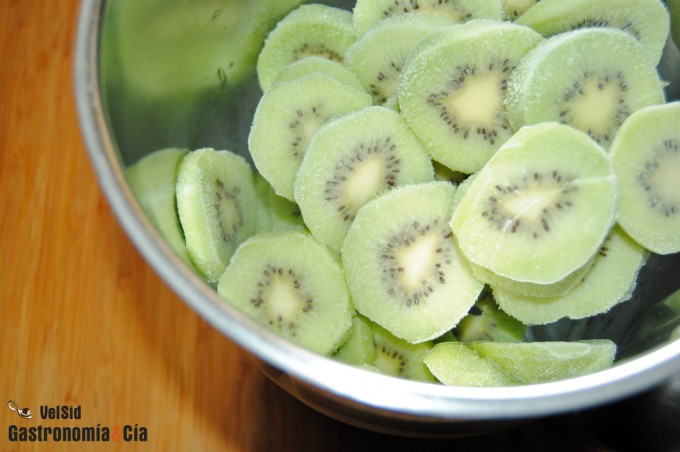 Sorbete de kiwi instantáneo