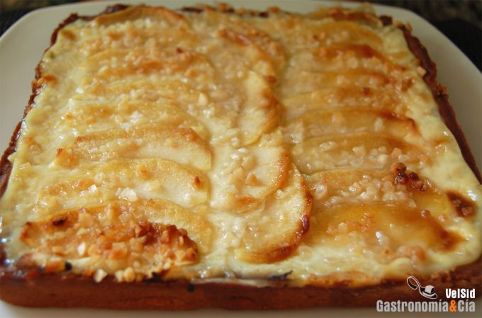 Tarta de manzana y chocolate