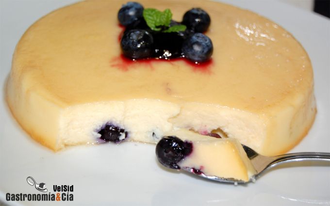 Tarta de queso y arándanos