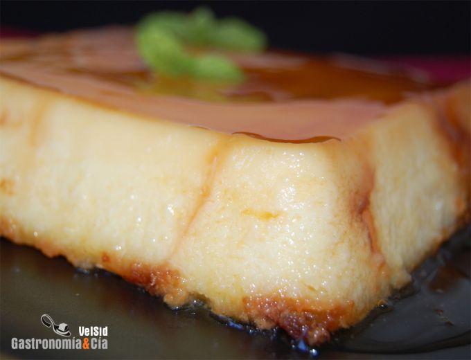 Tarta de queso con caramelo