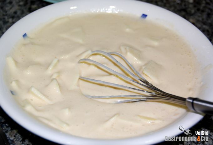 Tarta de queso y manzana