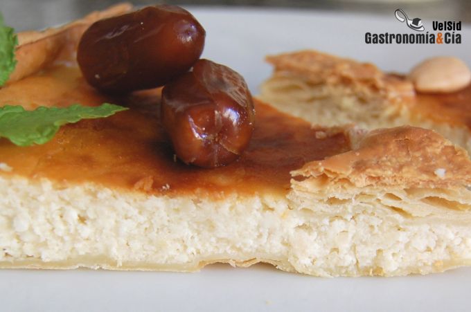 Tarta de requesón y almendras